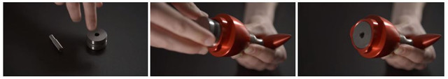 The process of inserting the lower pin into the lower pin assembly.